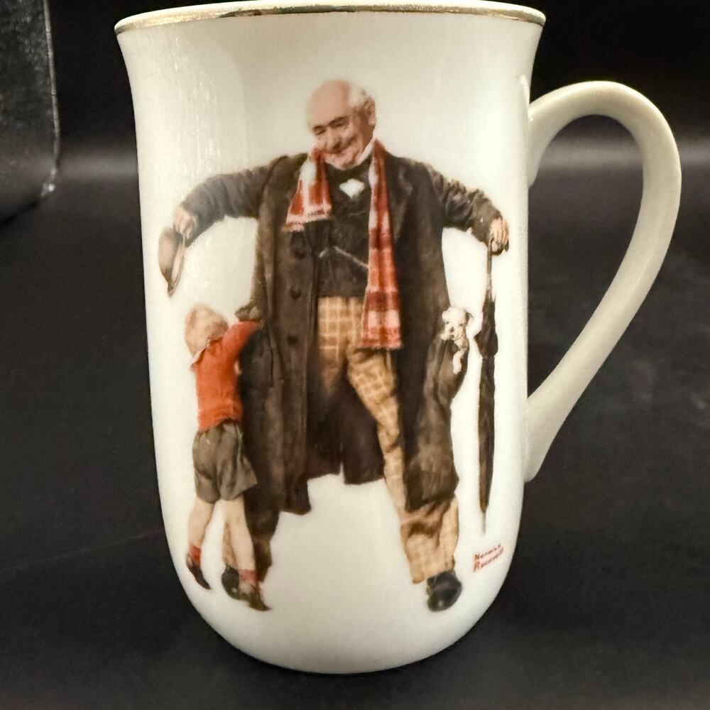 Vintage Norman Rockwell “The Gift” 1936 The Saturday Evening Post Porcelain Mug